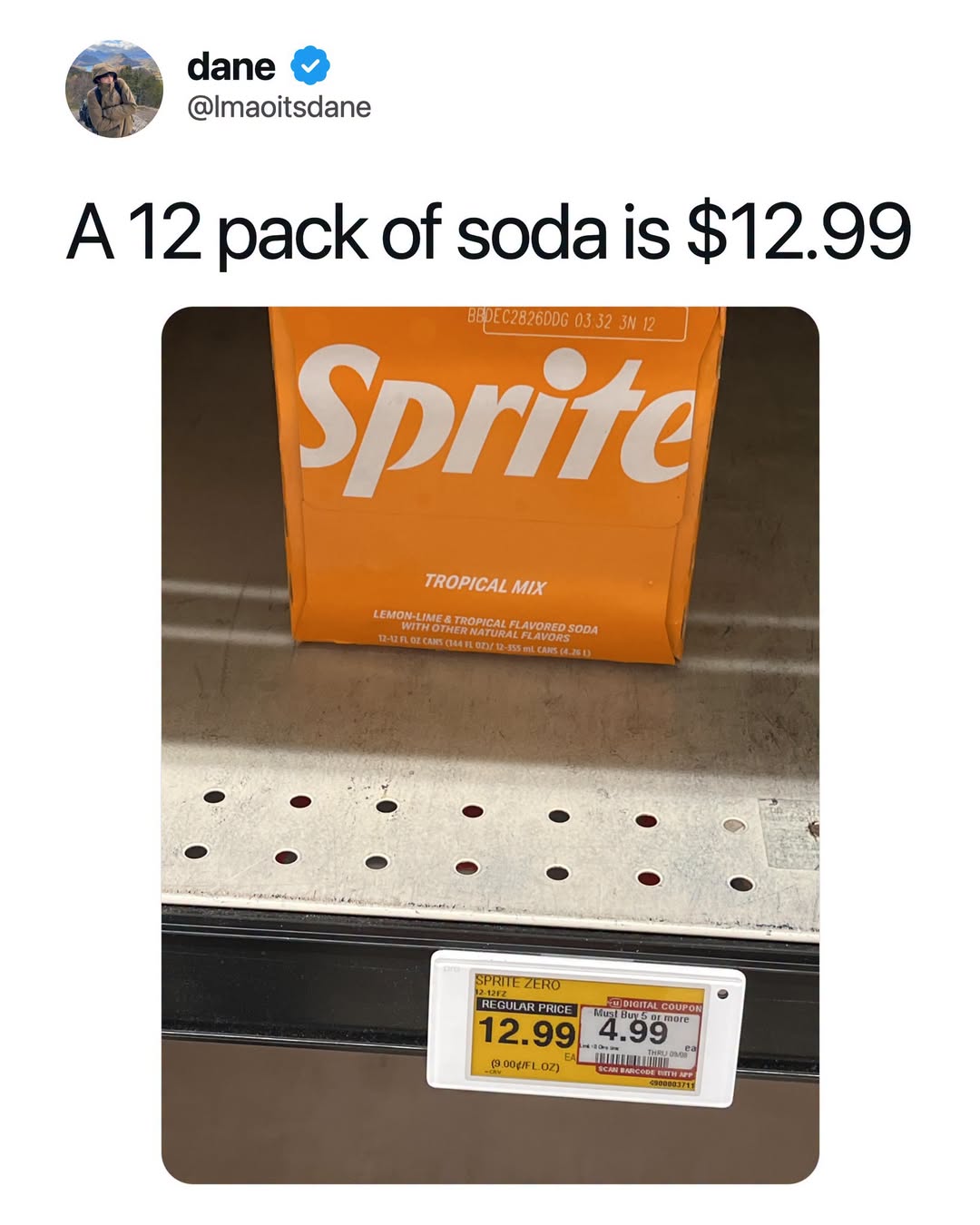 $13 soda 12-pack
