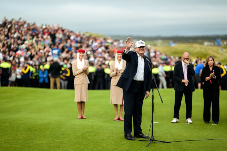 Donald Trump at the 2026 Amgen Irish Open Final Round