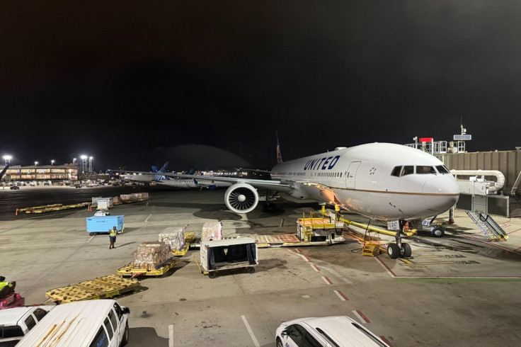 United Airlines plane at Newark Airport