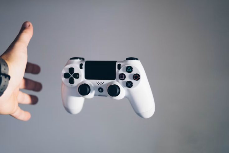 white Sony console