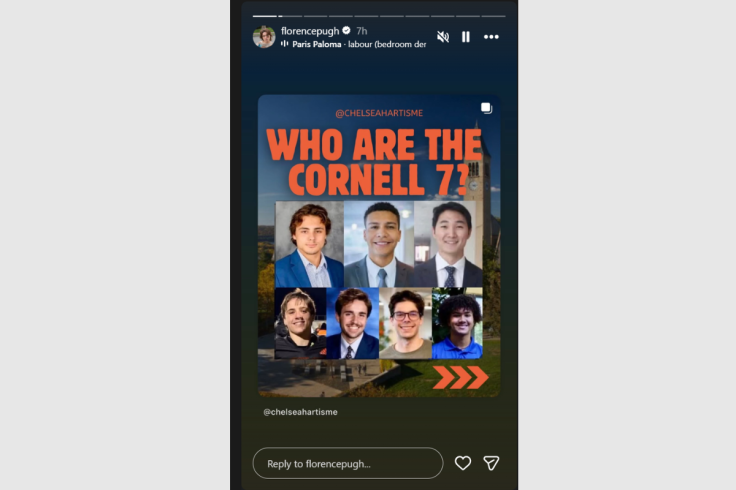 Florence Pugh's IG story on Cornell 7