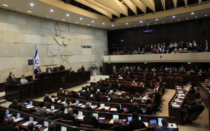 A general view shows the plenum as Israel's Prime Minister Netanyahu speaks at the Israeli parliament in Jerusalem A general view shows the plenum as Israel's Prime Minister Netanyahu speaks at the Israeli parliament in Jerusalem