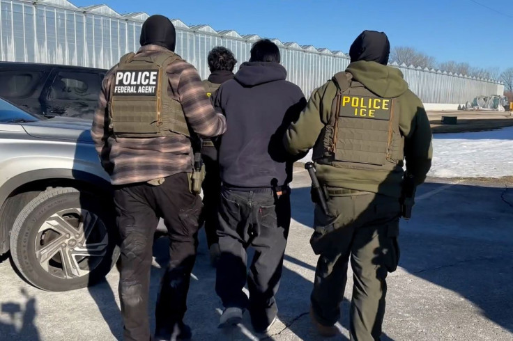 ICE Agents Arresting an Individual