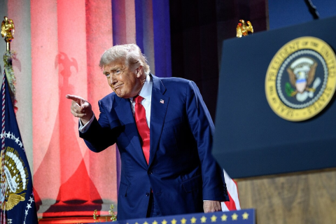 Trump pointing a finger