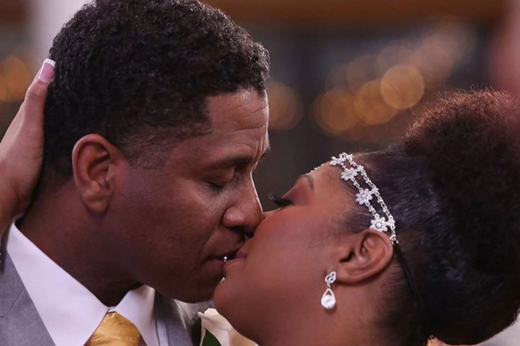 Wedding photograph of Von and Trina