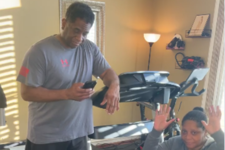 Von and Trina Braxton getting fit together