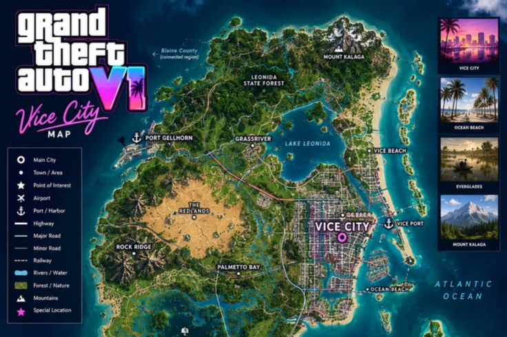 GTA 6 Vice City & Leonida Map