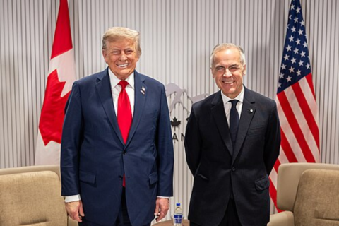 Marl Carney and Donald Trump