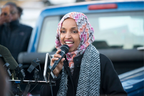 Ilhan Omar Trump critic federal search Somali