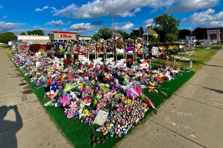 Flowers in a Makeshift Memorial