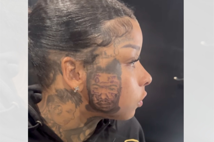 Chrisean Rock face tattoo
