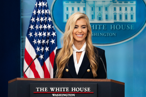Press Secretary Katie Zacharia holds first press briefing