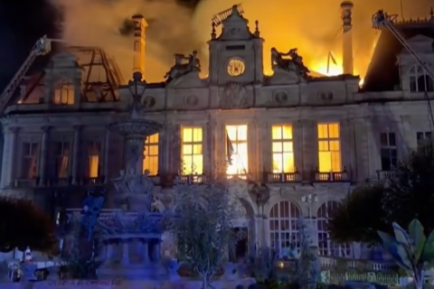Fire Damages Historic Limoges Town Hall
