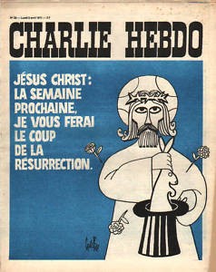 Charlie Hebdo cover with image of Jesus