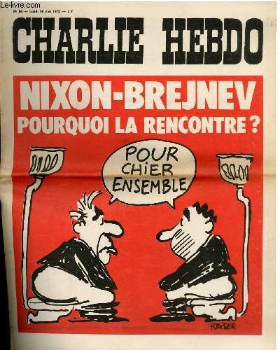 Charlie Hebdo Cover mocking a Nixon-Brejenev meeting