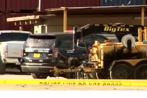 footage of the scene of the shooting at Metro Express