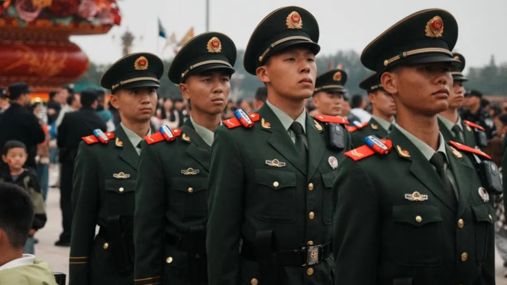 China troops