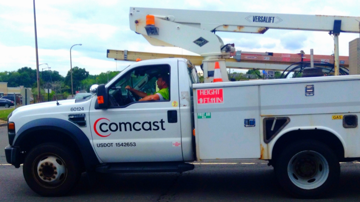 Comcast utility truck