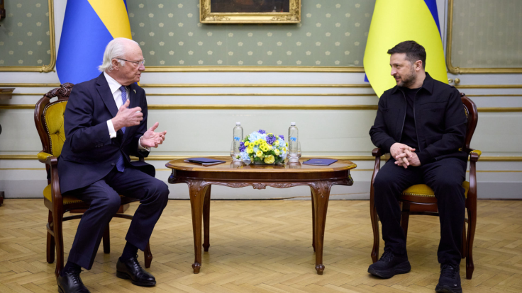 King Carl of Sweden and Ukrainian President Volodymyr Zelenskyy