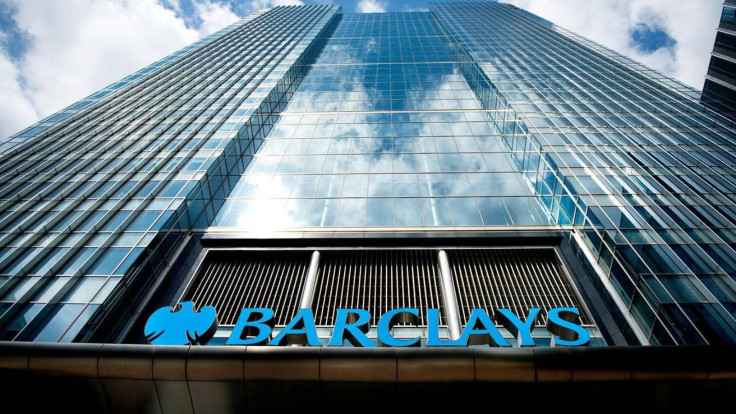 Pictured is the Facade of Barclays Headquarters