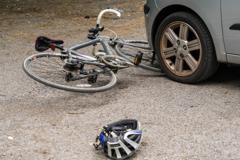 Bike accident on the road