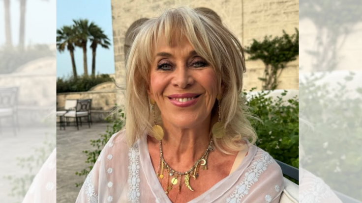 Carole Malone sitting on the terrace