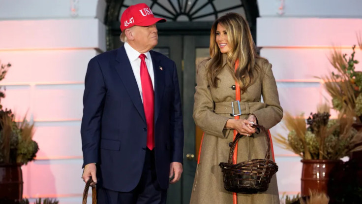 Melania Appears to Snub Trump’s Hand at Halloween Party