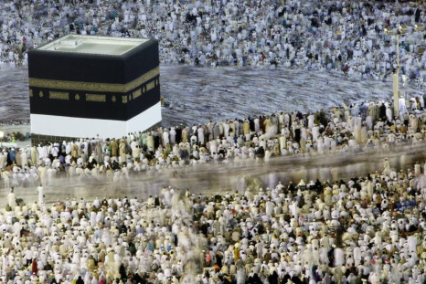 Muslim pilgrims circle the Kaaba at the Al-Masjid al-Haram (Grand mosque) in Mecca