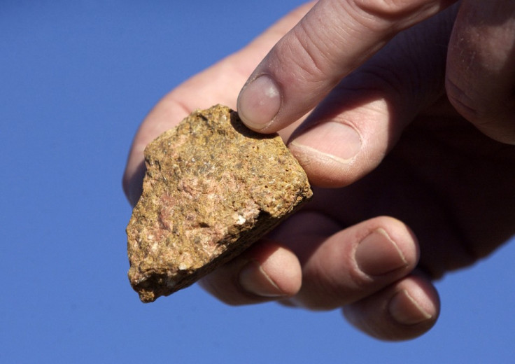 A piece of bastnasite ore contains rare earth elements.