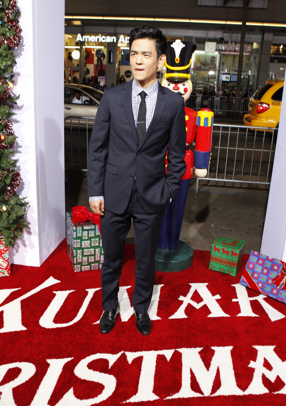 Actor John Cho poses at the premiere of his new film quotA Very Harold  Kumar 3D Christmasquot in Hollywood November 2, 2011.