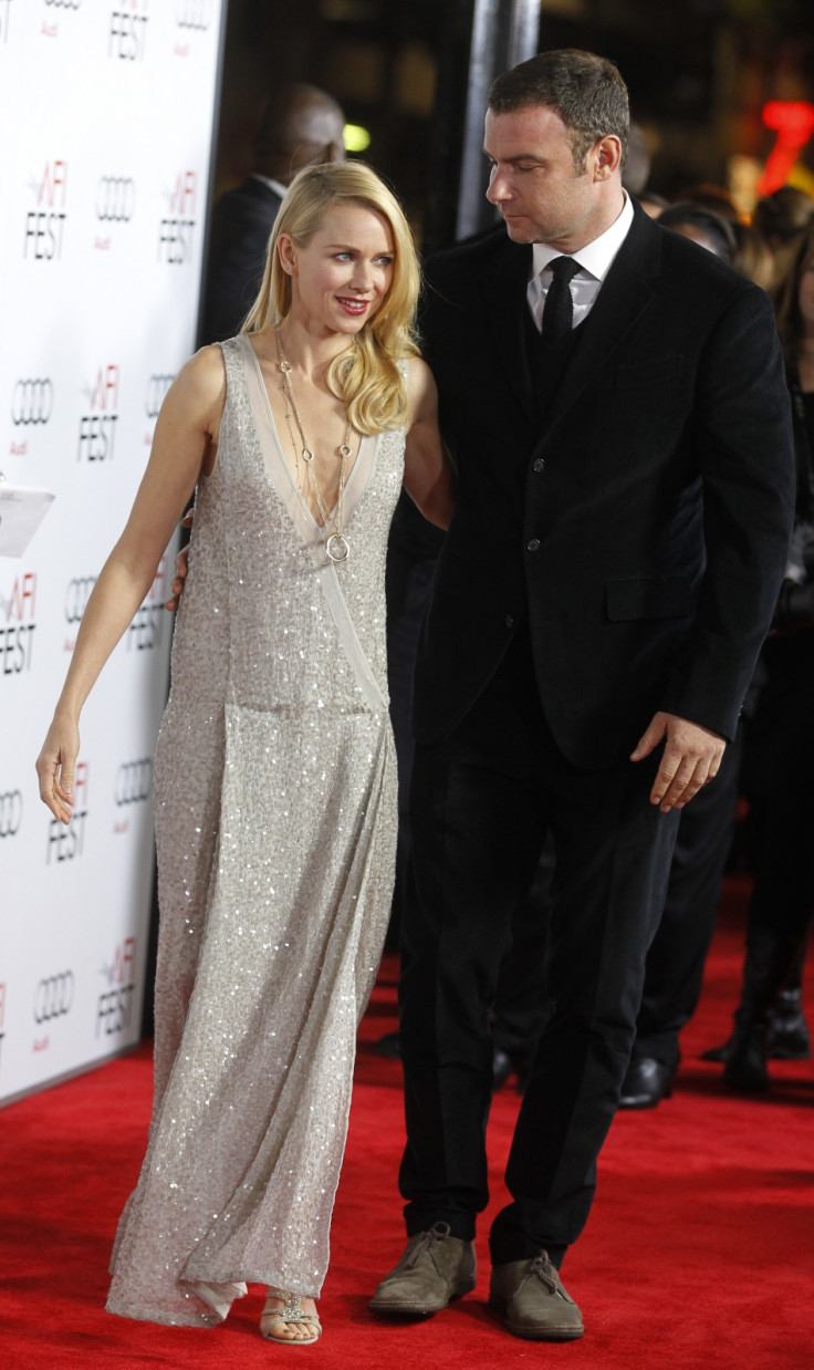 Actress Naomi Watts poses with boyfriend actor Liev Schreiber at the opening night gala for AFI Fest 2011 with the premiere of her new film film