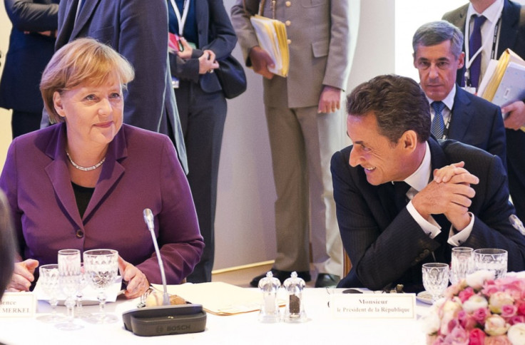 France's President Sarkozy and Germany's Chancellor Merkel