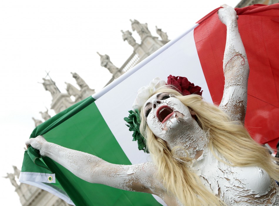 Femen join anti-Berlusconi protest