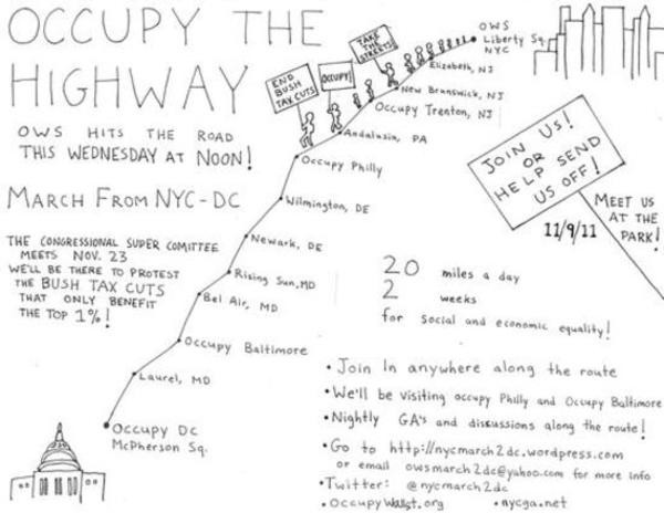 Occupy Wall Street: New York Protesters March on Washington