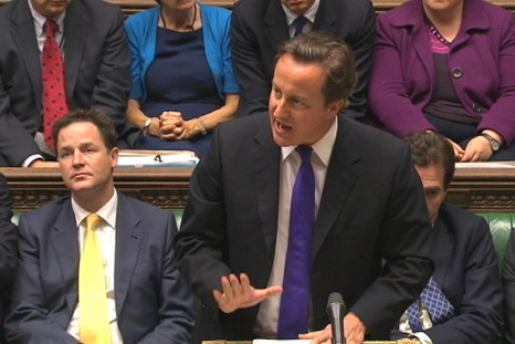 Britain's Prime Minister David Cameron speaks to parliament about phone hacking in London