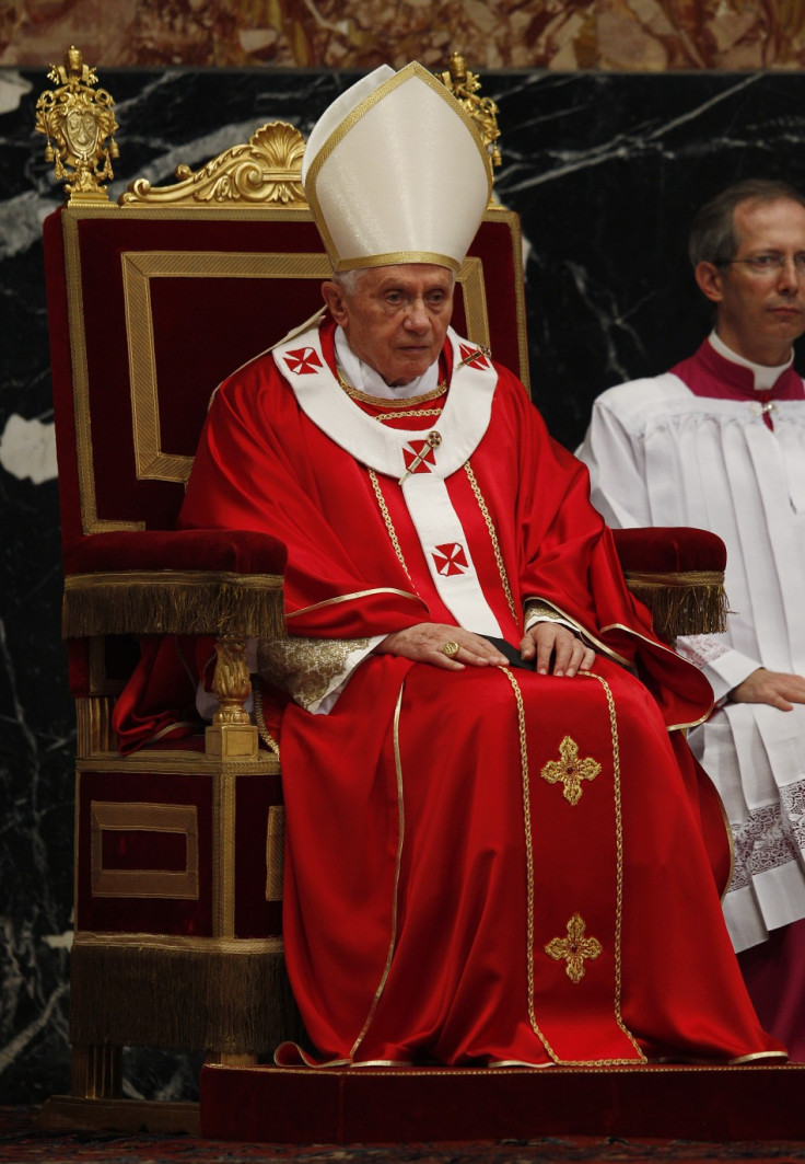 Pope Benedict XVI celebrates a mass to commemorate cardinals and bishops who died this year, in St. Peter&#039;s Basilica at the Vatican