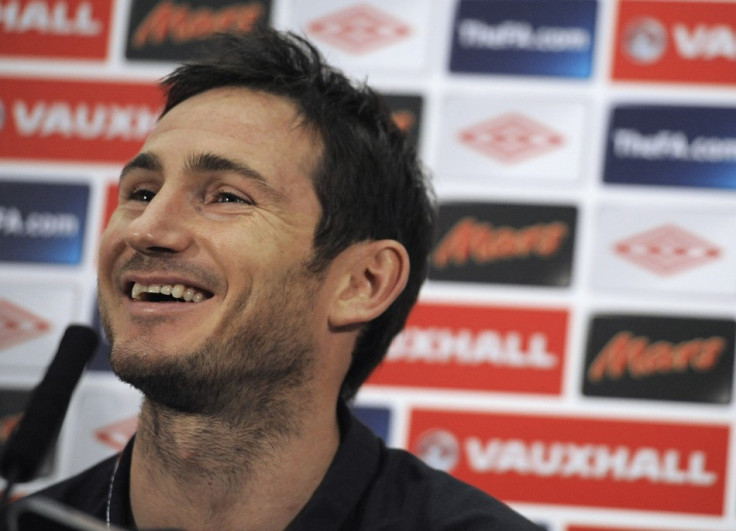 England&#039;s stand-in captain Frank Lampard speaks to the media during a news conference at Wembley stadium in London, November 11, 2011