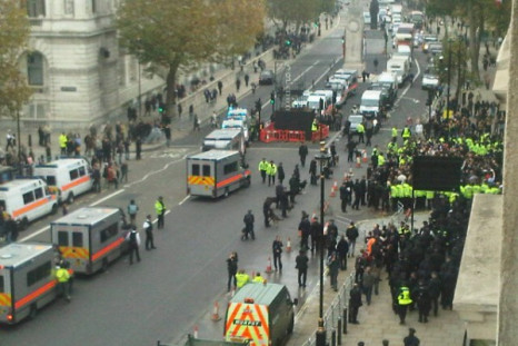 EDL on Whitehall with police