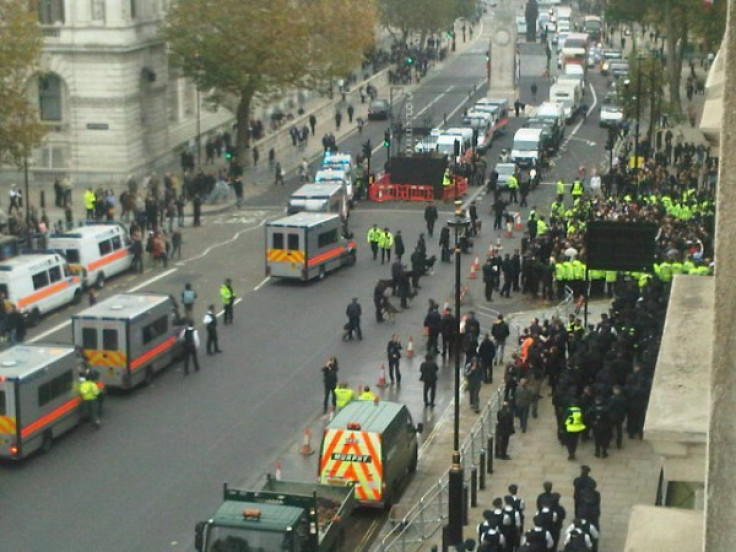 EDL on Whitehall with police