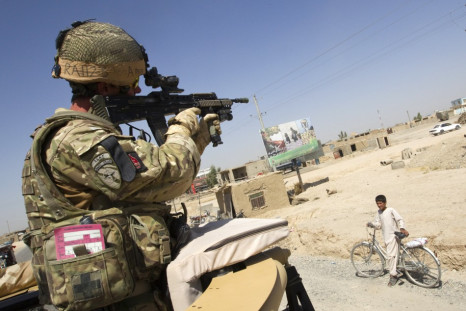 A British Army soldier on duty in Afghanistan