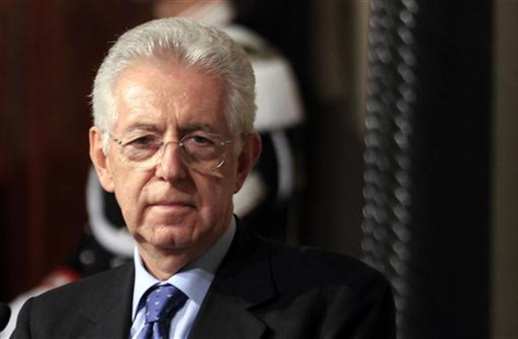 Newly appointed Prime Minister Monti looks on following a talk with Italian President Giorgio Napolitano at the Quirinale palace in Rome