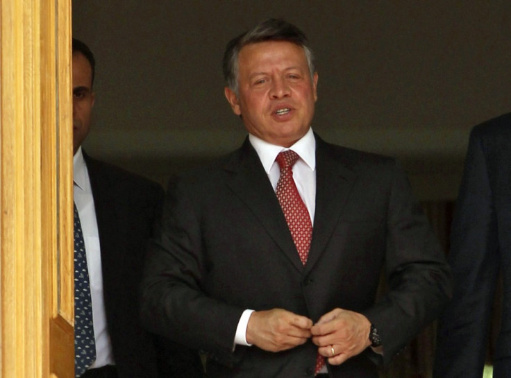 Jordan's King Abdullah leaves the Raghadan Palace after for the swearing-in ceremony of the new cabinet in Amman
