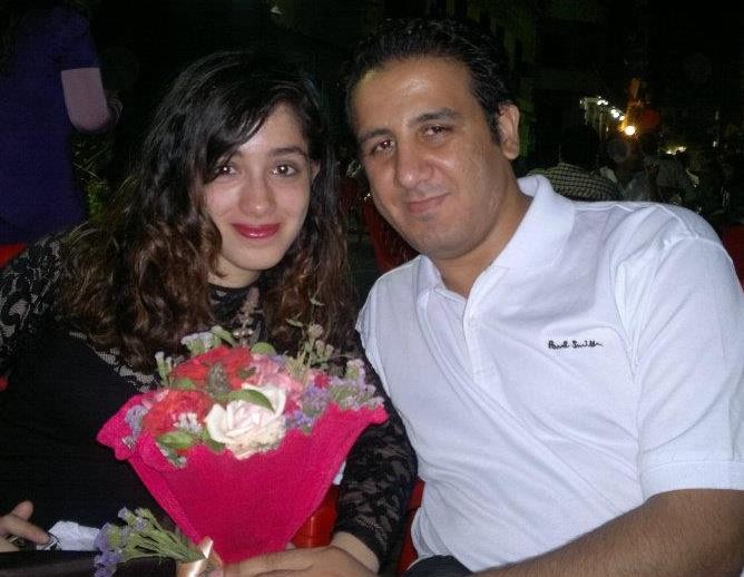 Aliaa Magda Elmahdy with her boyfriend, the well-known blogger Kareem Amer