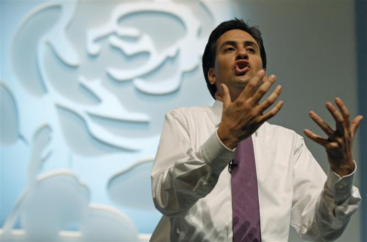 Labour leader Ed Miliband speaks during a question and answer session on the fourth day of his party's annual conference in Liverpool