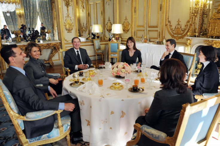 France&#039;s President Sarkozy shares a working lunch with Syria&#039;s President Bashar al-Assad at the Elysee Palace in Paris