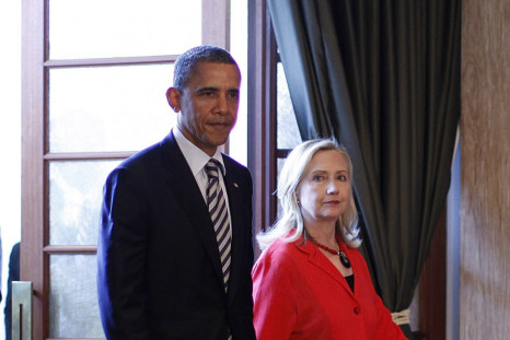 U.S. President Barack Obama and Hillary Clinton