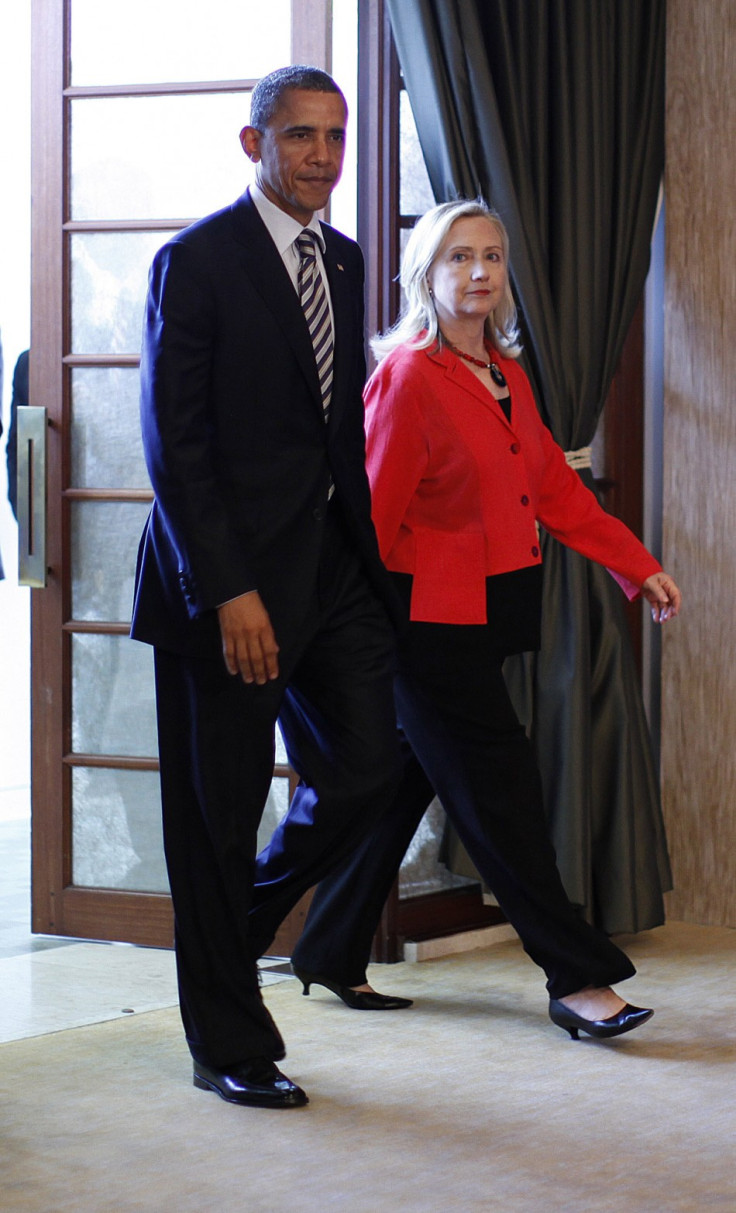 U.S. President Barack Obama and Hillary Clinton