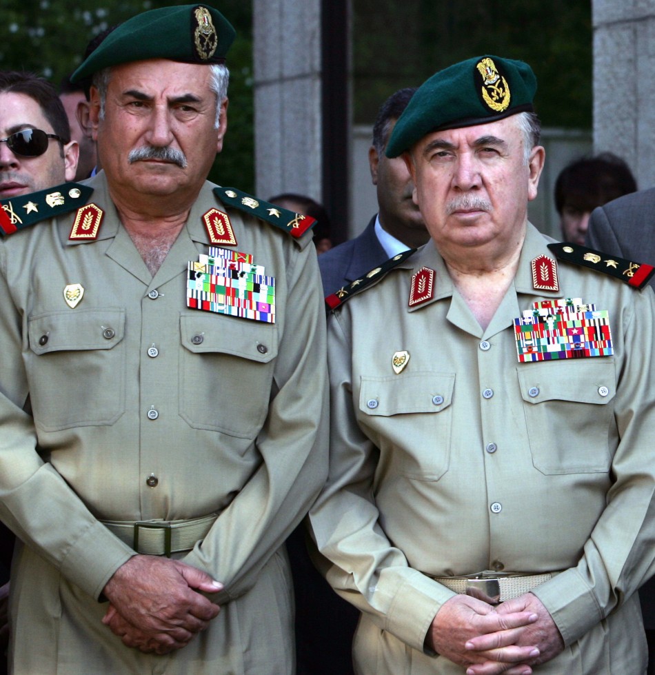 Ali Habib, Syrian Army Chief of Staff Left with Syrian Defence Minister Turkmani