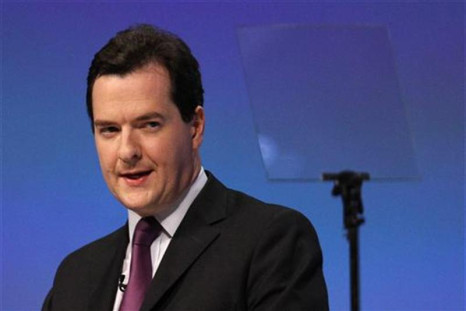 Britain's Chancellor of the Exchequer George Osborne delivers his keynote speech on the second day of the Conservative Party Conference in Manchester