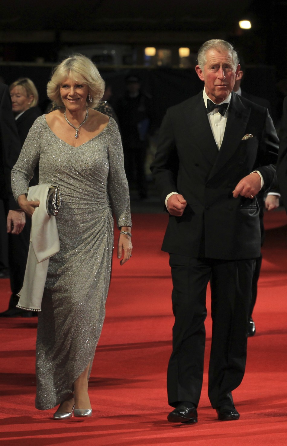 Britains Prince Charles and his wife Camilla, Duchess of Cornwall, arrive at The Royal Premiere of director Martin Scorseses film Hugo at the Odeon Leicester Square cinema in London